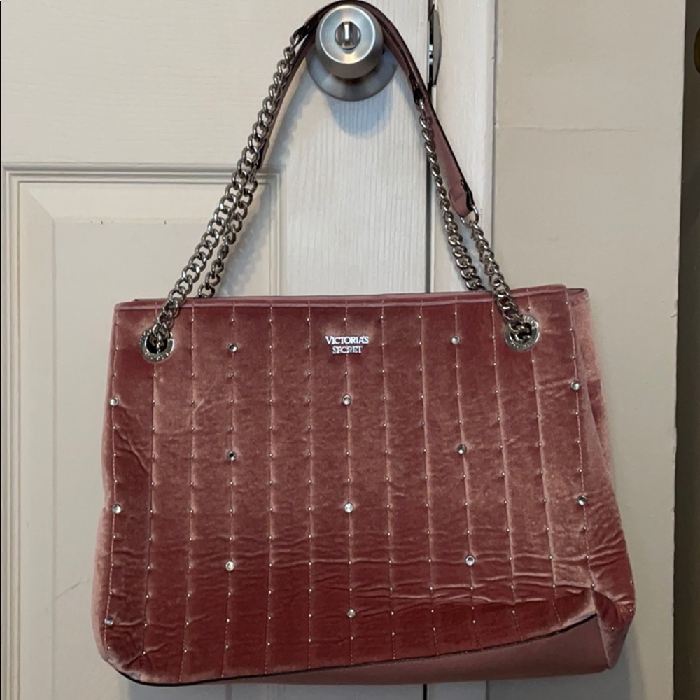 ✨ Victoria’s Secret Pink Velvet Studded Tote ✨